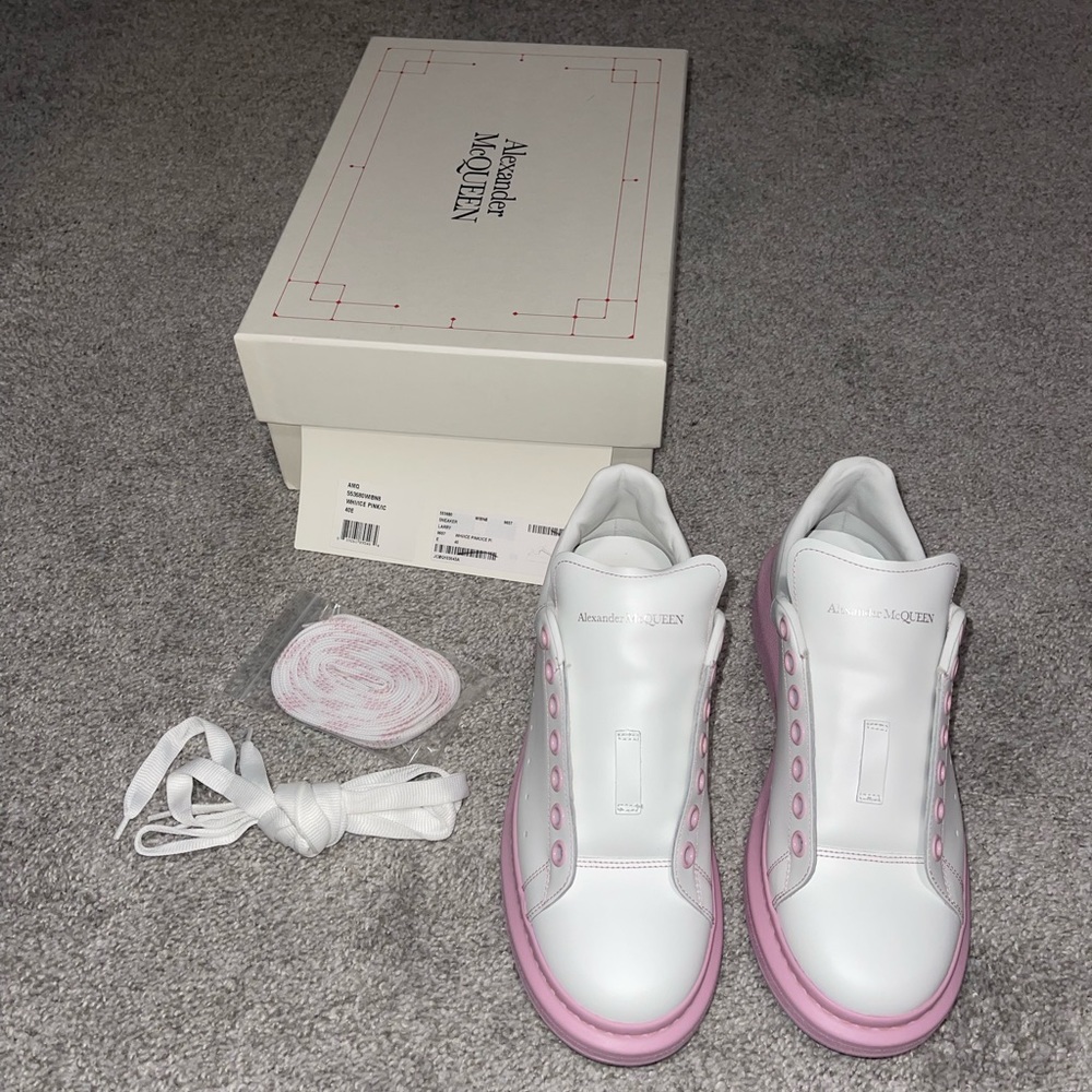 Pink and white McQueens oversized platform sneaker size 40 (7 men…